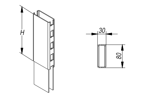 Надставка стойки 30×80 STAHLER Вспомогательное оборудование