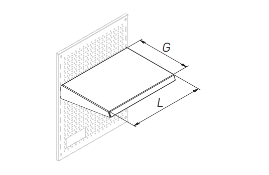 Полка для панели настенной перфорированной STAHLER Мебель для бани и сауны