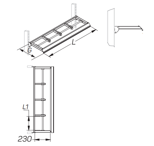 Полка для проводов Ø210 STAHLER Мебель для бани и сауны