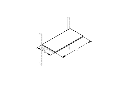 Полка ДСП для Г-образного кронштейна прямая STAHLER Мебель для бани и сауны