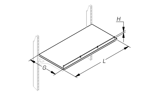 Полка ДСП для Г-образного кронштейна прямая (ограничитель H=20) STAHLER Мебель для бани и сауны