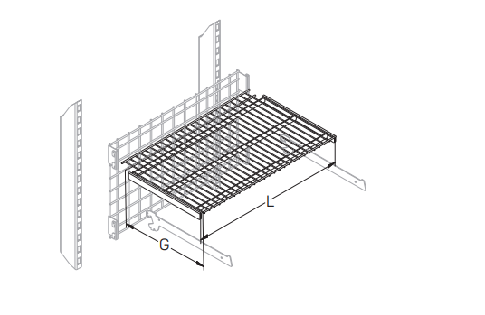 Полка сетчатая для центральной панели STAHLER Перфопанели и держатели